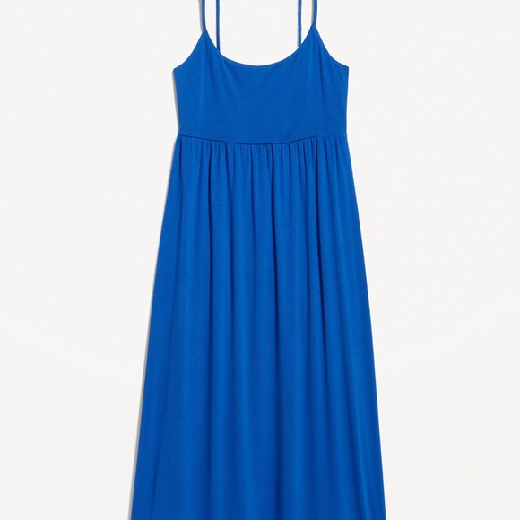NWT OLD NAVY Fit & Flare Cami Midi DRESS Color: Sapphire Sky - Picture 4 of 9